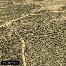Load image into Gallery viewer, Digitally Restored and Enhanced 1889 Denver Colorado Map Canvas Art - Canvas Wrap Vintage Denver City Map - Old Denver Wall Art - History Map of Denver CO - Perspective Map of Denver Colorado