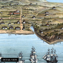 Cargar imagen en el visor de la galería, Digitally Restored and Enhanced 1884 Map of San Francisco Canvas Wall Art - Canvas Wrap Vintage San Francisco Map Print - Old San Francisco Poster - View of San Francisco Wall Art Formerly Yerba Buena