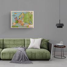 Load image into Gallery viewer, Digitally Restored and Enhanced 1925 Europe Map Canvas Art - Canvas Wrap Vintage Map of Europe Wall Art - Old Map Of Europe - Historic Wall Map of Europe - Restored Bacon's Standard Europe Map Poster