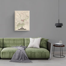 Load image into Gallery viewer, Digitally Restored and Enhanced  1777 Philadelphia Map - Canvas Wrap Vintage Map of Philadelphia - Restored City & Environs Plan Philadelphia Wall Art Poster