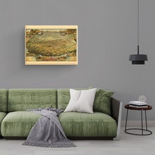 Load image into Gallery viewer, Digitally Restored and Enhanced 1885 Phoenix Arizona Map Canvas - Canvas Wrap Vintage Map of Phoenix Arizona - History Map of Phoenix AZ - Old Maricopa County Map - Bird's Eye View of Phoenix Wall Art