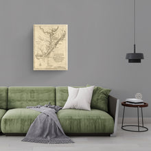 Load image into Gallery viewer, Digitally Restored and Enhanced 1781 Cape Fear River Map Canvas Art - Canvas Wrap Vintage North Carolina Wall Art - Historic Map of NC Poster - Old NC Map Poster - Restored Map of Cape Fear River