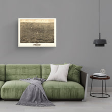 Load image into Gallery viewer, Digitally Restored and Enhanced 1880 Rochester Map Canvas - Canvas Wrap Vintage Rochester Wall Art - Old New York Map - History Map of Rochester NY Wall Art - Bird's Eye View of Rochester NY Map