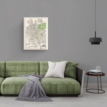 Load image into Gallery viewer, Digitally Restored and Enhanced 1924 Bexar County San Antonio Map Canvas Art - Canvas Wrap Vintage San Antonio Map Poster - Old San Antonio Wall Art - Restored Bexar County Map of San Antonio TX