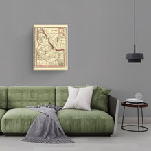 Load image into Gallery viewer, Digitally Restored and Enhanced 1896 Idaho State Map Canvas Art - Canvas Wrap Vintage Idaho Wall Art - Historic Idaho Map Poster - Old Idaho Wall Map - Township & Railroad Map of Idaho Poster