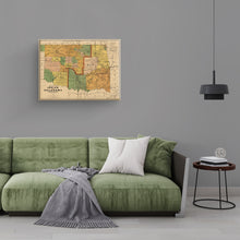 Cargar imagen en el visor de la galería, Digitally Restored and Enhanced 1892 Indian & Oklahoma Territory Map Canvas Art - Canvas Wrap Vintage Oklahoma Map Poster - Old Oklahoma Wall Art - Indian Territory Map & Oklahoma State Poster Map