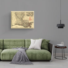 Cargar imagen en el visor de la galería, Digitally Restored and Enhanced - 1896 Louisiana Map Canvas Art - Canvas Wrap Vintage Louisiana Map Poster - Restored Louisiana Wall Art Print - Old Louisiana State Map Poster Showing Cities & Towns