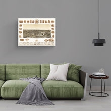 Cargar imagen en el visor de la galería, Digitally Restored and Enhanced 1892 Dallas Texas Map Canvas - Canvas Wrap Vintage Dallas Map - Old Dallas Wall Art - History Map of Dallas Texas Poster - Bird's Eye View of Dallas City TX Map