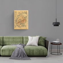 Load image into Gallery viewer, Digitally Restored and Enhanced 1922 Acadia National Park Maine Map Canvas Art - Canvas Wrap Vintage Map of Maine Wall Art - Historic Map of Acadia National Park - Restored Maine Poster