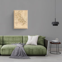 Load image into Gallery viewer, Digitally Restored and Enhanced 1831 Bucks County Map Canvas Art - Canvas Wrap Vintage Bucks County Pennsylvania - Old Bucks County Pennsylvania Map - Historic Bucks County PA Wall Art Poster
