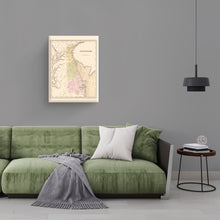 Cargar imagen en el visor de la galería, Digitally Restored and Enhanced 1838 Delaware Map Canvas Art - Canvas Wrap Vintage Delaware Wall Art - History Map of Delaware Poster - Old Delaware State Map Showing Minor Civil Division