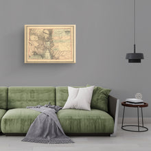 Load image into Gallery viewer, Digitally Restored and Enhanced 1862 Colorado Territory Map Canvas Art - Canvas Wrap Vintage Colorado Map Poster - History Map of Colorado Wall Art