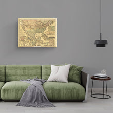 Cargar imagen en el visor de la galería, Digitally Restored and Enhanced 1862 United States Map Canvas Art - Canvas Wrap Vintage Map of United States Wall Art - Colton's Railroad & Military Map of the United States Mexico West Indies