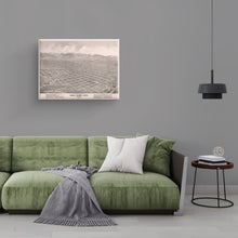 Load image into Gallery viewer, Digitally Restored and Enhanced 1875 Utah Map Canvas - Canvas Wrap Vintage Salt Lake City Map - Old Utah Wall Art - Historic Utah Poster - Restored Bird's Eye View of Salt Lake City Utah Wall Map