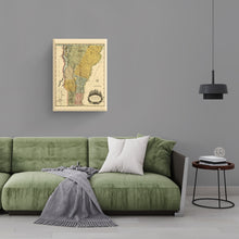 Load image into Gallery viewer, Digitally Restored and Enhanced 1814 Vermont Map Canvas Art - Canvas Wrap Vintage Vermont Wall Art - Old Vermont Map Poster - Vermont State Map History - Map of Vermont Poster from Actual Survey
