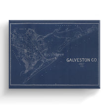 Load image into Gallery viewer, Digitally Restored and Enhanced 1935 Galveston Texas Map Canvas Art - Canvas Wrap Vintage Map of Galveston Texas - Old Poster Map of Texas - Historic Galveston Wall Art - Texas County Map Blueprint