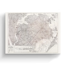Load image into Gallery viewer, Digitally Restored and Enhanced 1922 Queens New York Map Canvas - Canvas Wrap Vintage Queens Map Poster of New York City Wall Art - Historic Queens NY Poster - Restored Queens New York Canvas Wall Art