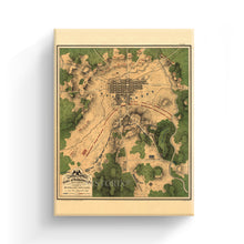 Load image into Gallery viewer, Digitally Restored and Enhanced 1863 Gettysburg Map Canvas Art - Canvas Wrap Vintage Gettysburg Battlefield Map - Old Gettysburg Poster - History Map of the Battle of Gettysburg Pennsylvania Wall Art Poster