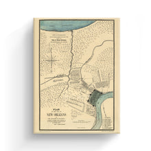 Load image into Gallery viewer, Digitally Restored and Enhanced 1875 New Orleans Map Canvas Art - Canvas Wrap Vintage Map of New Orleans Wall Art - Old Map Of New Orleans Poster -  Plan of the City of New Orleans Wall Map
