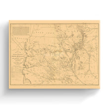 Cargar imagen en el visor de la galería, Digitally Restored and Enhanced 1867 New Mexico Map Canvas - Canvas Wrap Vintage New Mexico Map Poster- Old New Mexico Wall Art - Old Territory and Military Department of New Mexico Wall Map