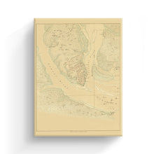 Cargar imagen en el visor de la galería, Digitally Restored and Enhanced 1780 Map of Charleston South Carolina Canvas - Canvas Wrap Vintage Charleston Wall Art - Old Map of Charleston SC - The Investiture of Charleston South Carolina Map