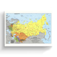 Cargar imagen en el visor de la galería, Digitally Restored and Enhanced 1983 Soviet Union Map Canvas - Canvas Wrap Vintage Map of USSR - Soviet Union History Map - Old Soviet Union Poster