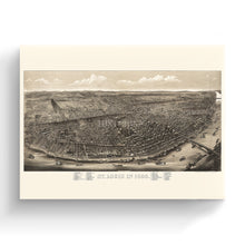 Load image into Gallery viewer, Digitally Restored and Enhanced 1895 Saint Louis Missouri Map Canvas - Canvas Wrap Vintage City of St Louis Wall Art - History Map of St Louis MO