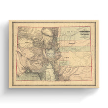 Load image into Gallery viewer, Digitally Restored and Enhanced 1862 Colorado Territory Map Canvas Art - Canvas Wrap Vintage Colorado Map Poster - History Map of Colorado Wall Art