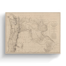 Load image into Gallery viewer, Digitally Restored and Enhanced 1859 Oregon and Washington Map Canvas Art - Canvas Wrap Vintage Oregon Poster - Old State of Oregon Wall Art - Historic Map of Oregon State & Washington Territory