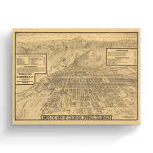 Load image into Gallery viewer, Digitally Restored and Enhanced 1909 Colorado Map Canvas Art - Canvas Wrap Vintage Colorado Map Poster - Old Map of Colorado Springs - Colorado Wall Art - Bird's Eye View Map of Colorado Springs CO