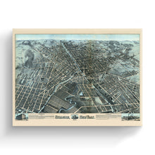 Load image into Gallery viewer, Digitally Restored and Enhanced 1874 Syracuse NY Map Canvas - Canvas Wrap Vintage Syracuse Map Poster - History Map of Syracuse Poster - Syracuse Wall Art - Bird's Eye View of Syracuse New York Map