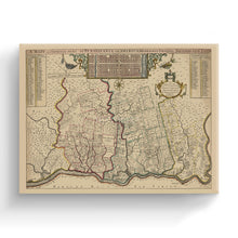 Cargar imagen en el visor de la galería, Digitally Restored and Enhanced 1687 Pennsylvania Map Canvas Art - Canvas Wrap Vintage Pennsylvania Map - Historic Pennsylvania Wall Art - Restored Pennsylvania State Map of Philadelphia Region