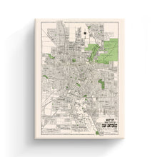 Load image into Gallery viewer, Digitally Restored and Enhanced 1924 Bexar County San Antonio Map Canvas Art - Canvas Wrap Vintage San Antonio Map Poster - Old San Antonio Wall Art - Restored Bexar County Map of San Antonio TX
