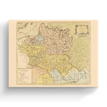 Cargar imagen en el visor de la galería, Digitally Restored and Enhanced 1770 Poland Map Canvas Art - Canvas Wrap Vintage Map of Lithuania - Old Poland Wall Art - Kingdom of Poland Map Poster and the Grand Dutchy of Lithuania Map History