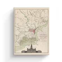 Load image into Gallery viewer, Digitally Restored and Enhanced  1777 Philadelphia Map - Canvas Wrap Vintage Map of Philadelphia - Restored City & Environs Plan Philadelphia Wall Art Poster