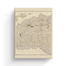 Load image into Gallery viewer, Digitally Restored and Enhanced 1900 Choctaw Nation Map Canvas - Canvas Wrap Vintage Oklahoma Map Poster - Old Oklahoma Wall Art - Restored Choctaw Nation Indian Territory of Oklahoma State Poster