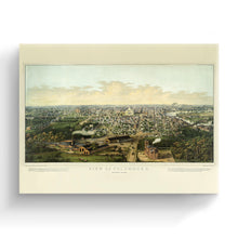 Load image into Gallery viewer, Digitally Restored and Enhanced 1867 Columbus Ohio Map Canvas - Canvas Wrap Vintage Columbus Map - Old Columbus Ohio Wall Art - History Map of Columbus Ohio Poster - Historic View of Columbus OH Map