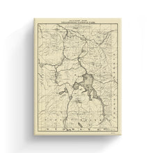 Load image into Gallery viewer, Digitally Restored and Enhanced 1900 Yellowstone National Park Map Canvas Art - Canvas Wrap Vintage Wyoming Map Poster - Historic Map of Wyoming Wall Art - Restored Tourist Routes of Yellowstone Map