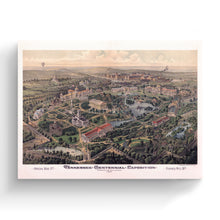 Load image into Gallery viewer, Digitally Restored and Enhanced 1897 Nashville Map Canvas - Canvas Wrap Vintage Nashville Wall Art - Old Nashville Map Poster - Historic Nashville TN Map - Centennial Exposition Map of Nashville TN