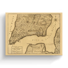Load image into Gallery viewer, Digitally Restored and Enhanced 1776 New York Canvas Map - Canvas Wrap Vintage New York Map - Old New York Wall Art - Historic Wall Map of New York City Poster - Plan of New York City Map & Environs