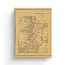 Load image into Gallery viewer, Digitally Restored and Enhanced 1879 Utah Map Canvas Art - Canvas Wrap Vintage Map of Utah Poster - Old Utah Wall Map - Restored Utah Map Poster - Historic Utah State Map - Territory of Utah Wall Art
