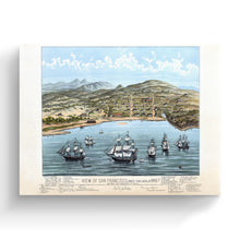 Cargar imagen en el visor de la galería, Digitally Restored and Enhanced 1884 Map of San Francisco Canvas Wall Art - Canvas Wrap Vintage San Francisco Map Print - Old San Francisco Poster - View of San Francisco Wall Art Formerly Yerba Buena
