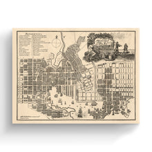 Load image into Gallery viewer, Digitally Restored and Enhanced 1804 Baltimore Map Canvas Art - Canvas Wrap Vintage Baltimore City Wall Art - History Map of Baltimore Maryland Poster