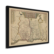 Load image into Gallery viewer, Digitally Restored and Enhanced 1687 Map of Pennsylvania Poster - Framed Vintage Pennsylvania Map - Old Pennsylvania Wall Art - Restored Pennsylvania Map of Philadelphia Region
