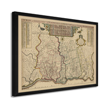 Cargar imagen en el visor de la galería, Digitally Restored and Enhanced 1687 Map of Pennsylvania Poster - Framed Vintage Pennsylvania Map - Old Pennsylvania Wall Art - Restored Pennsylvania Map of Philadelphia Region