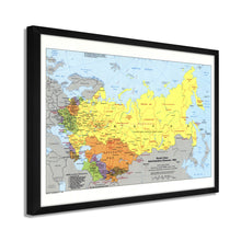 Load image into Gallery viewer, Digitally Restored and Enhanced 1983 Soviet Union Map - Framed Vintage Soviet Union Wall Art - Old Map of USSR Poster - Soviet Union History Map - Historic Soviet Union Poster