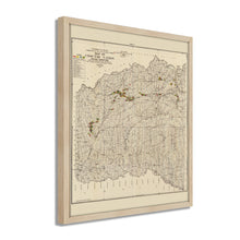 Load image into Gallery viewer, Digitally Restored and Enhanced 1900 Choctaw Nation of Oklahoma Map - Framed Vintage Oklahoma Map Poster - Historic Oklahoma Wall Art - Map of Choctaw Nation Indian Territory Oklahoma