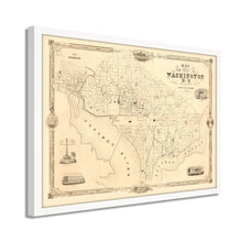Cargar imagen en el visor de la galería, Digitally Restored and Enhanced 1850 Washington DC Map - Framed Vintage City of Washington DC Map - Old Wall Map of Washington DC - Restored Washington DC Map Print Wall Art Poster