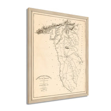 Load image into Gallery viewer, Digitally Restored and Enhanced 1825 Greenville County South Carolina Map - Framed Vintage Map of Greenville SC - History Map of Greenville District South Carolina Wall Art Poster