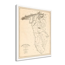 Load image into Gallery viewer, Digitally Restored and Enhanced 1825 Greenville County South Carolina Map - Framed Vintage Map of Greenville SC - History Map of Greenville District South Carolina Wall Art Poster